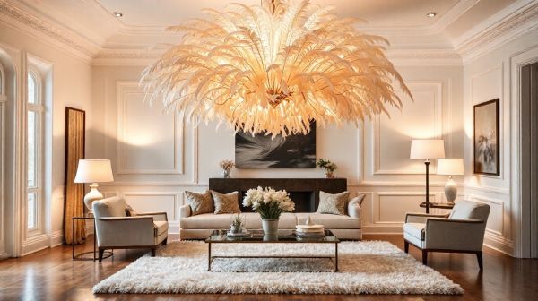 10 façons de sublimer votre intérieur avec un lustre en plume
