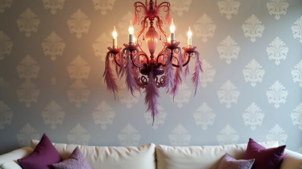 Le lustre en plume, l'accent déco du moment
