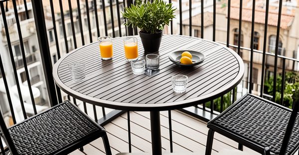 Table balcon suspendue : l'astuce gain de place idéale